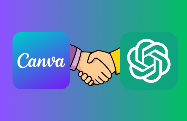 canva and chatgptt shaking hands